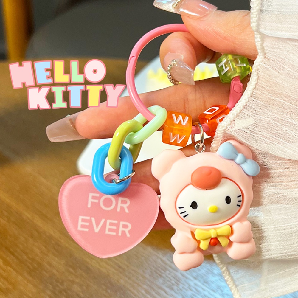 Dây Đeo Điện Thoại Họa Tiết Hello Kitty Cho IPhone 14 13 12 11 Pro Max XS Max XR 8 7 Plus