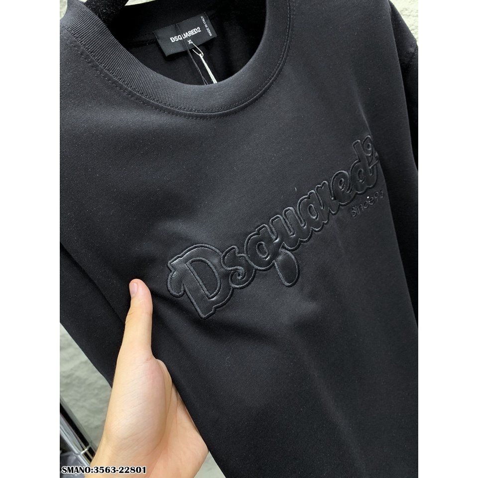 Áo Thun Nam DSQ Thêu Chữ Da Cao Cấp - Áo Phông DSQ Nam Thêu Chữ Siêu Nét