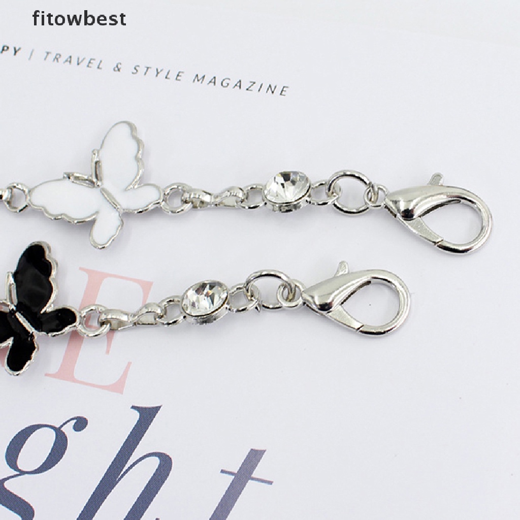 Thắt lưng GJCUTE dây xích kim loại mảnh mặt hình bướm có thể điều chỉnh trang trí đầm / áo len