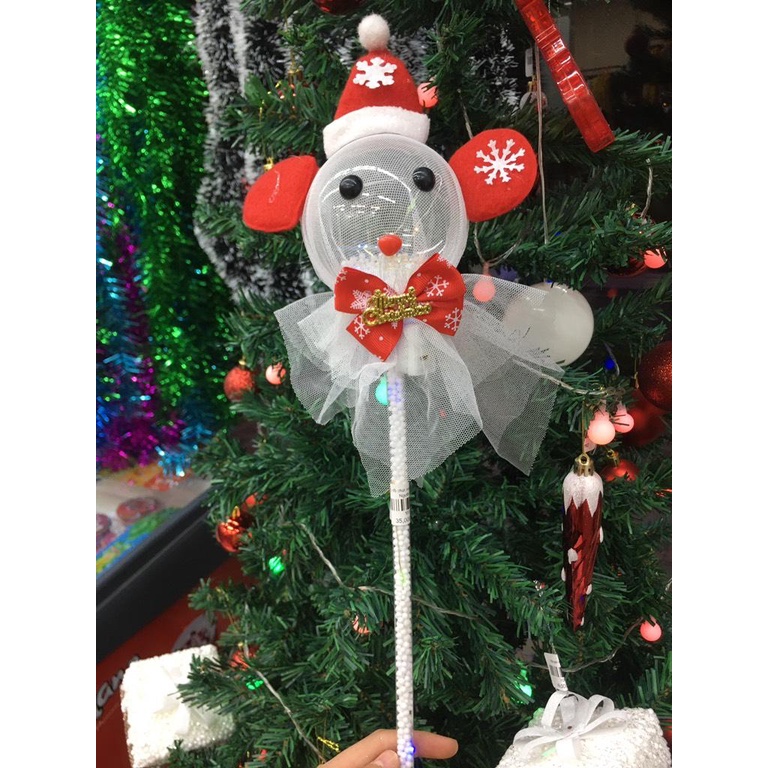 Gậy đồ chơi noel phát sáng, gậy giáng sinh cute cho bé