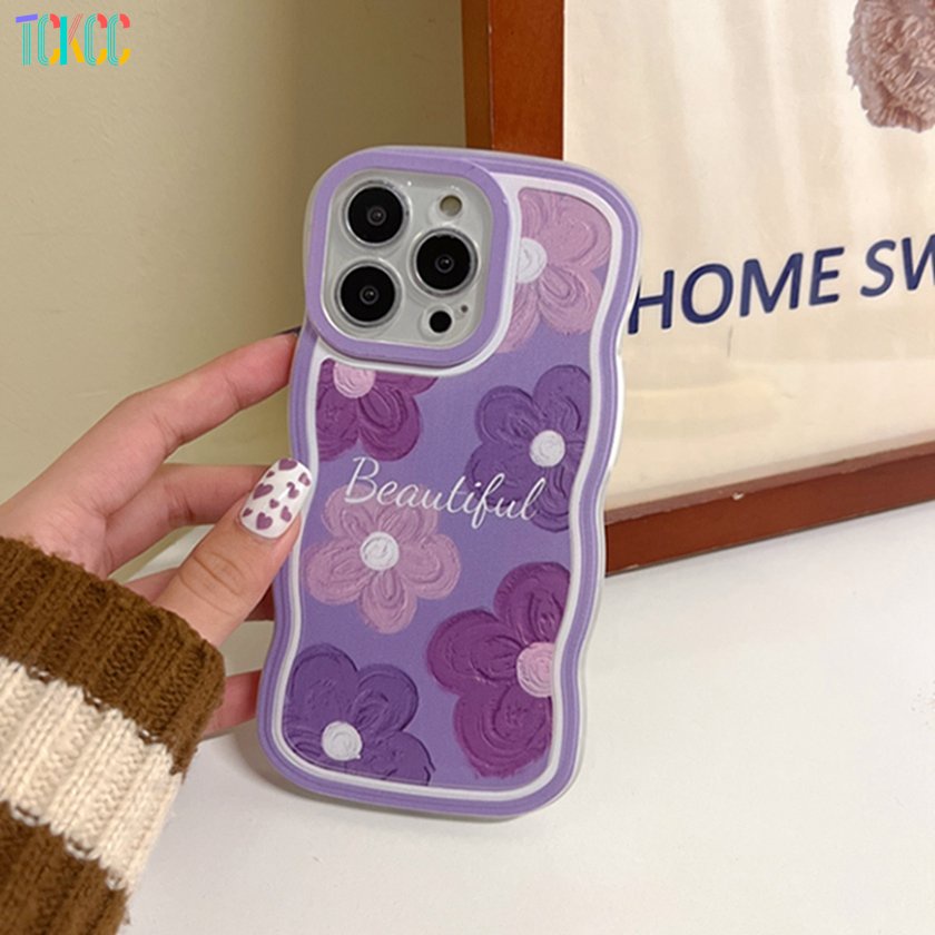 Ốp Điện Thoại Silicon Mềm Họa Tiết Hoa Tulip Màu Tím Cho Xiaomi 11 Lite Poco F3 X3 Pro NFC M5S C31 C40