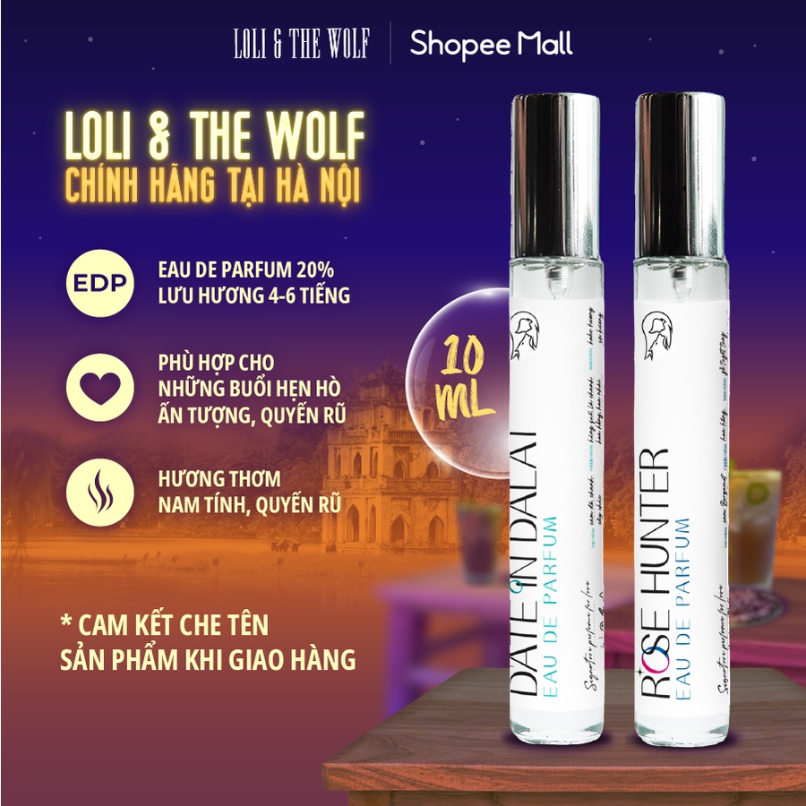Nước hoa nam Loli The Wolf thơm lâu hương thơm nam tính cuốn hút chai 10ml hoặc 50ml