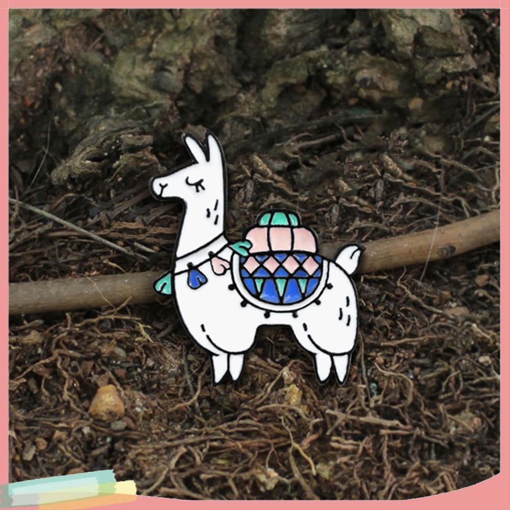 Ghim cài áo họa tiết hoạt hình lạc đà độc đáo trang trí trang phục denim