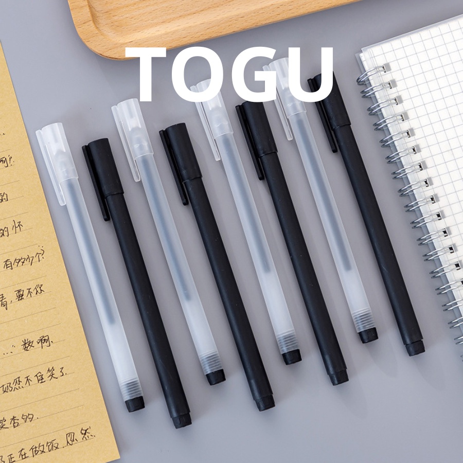 Bút gel TOGU bút gel đen resun bút bi nước đen xanh đỏ mực khô nhanh ngòi 0,5mm viết gel mực trơn mượt