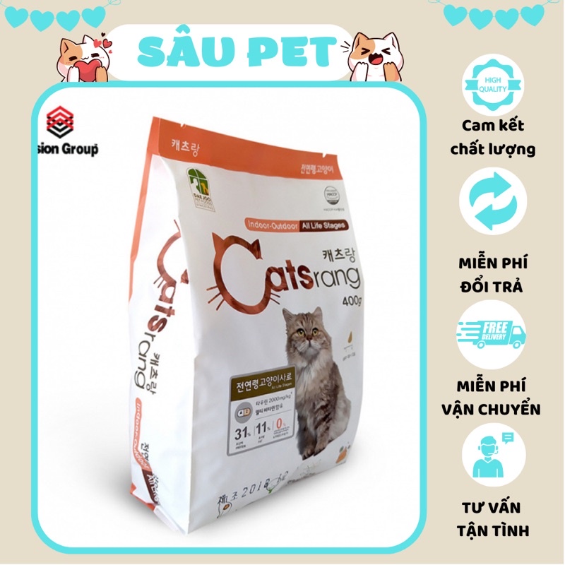 ￼[400g] Thức ăn hạt cho mèo mọi lứa tuổi CATSRANG