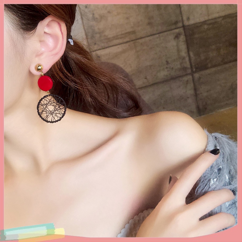 Khuyên tai hợp kim dạng tròn độc đáo