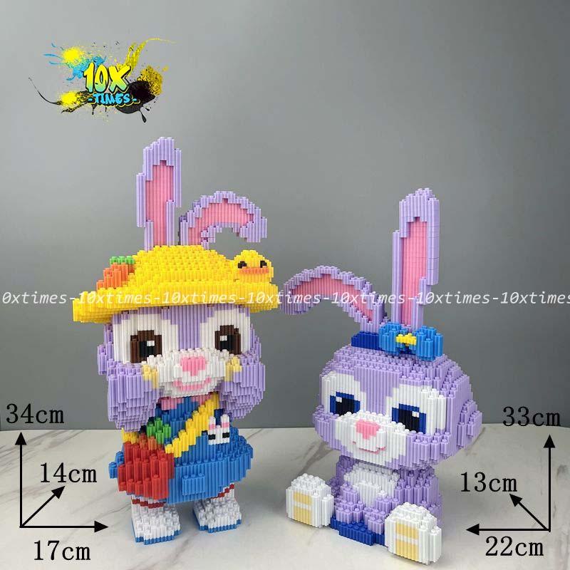 combo 2 gấu thỏ, gấu dâu, cáo (tặng búa + 1 con nhỏ)