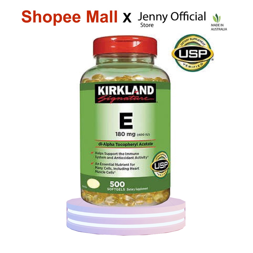 Vitamin E 400 IU 500 Viên Kirkland Của Mỹ, hỗ trợ chăm sóc Da