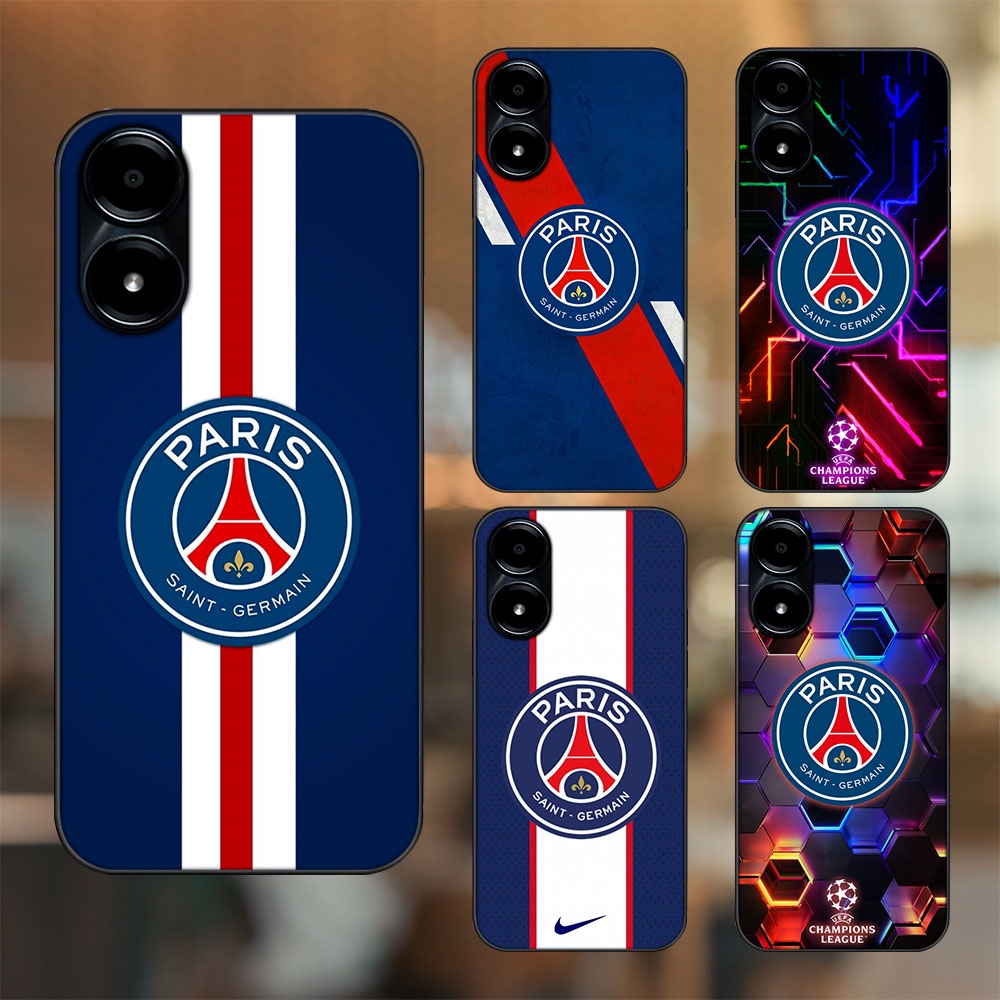 Ốp lưng Vivo Y02s viền đen in hình CLB Bóng Đá PSG Paris Saint Germain