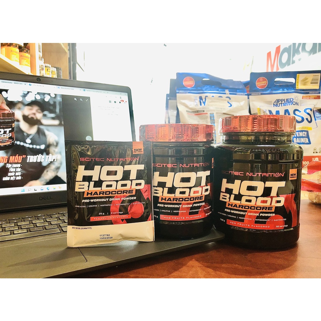 HOT BLOOD PRE WORKOUT SCITEC NUTRITION - TĂNG SỨC MẠNH - WSPT