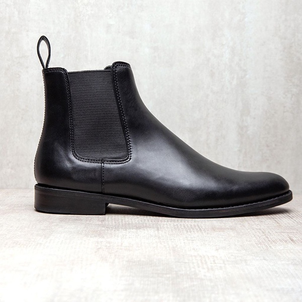 Giày Chelsea Boots Da Bò Nguyên Tấm Cổ Ôm, Giày Boot Nam Da Thật Viboots Cao Cổ Đế Cao Su Tăng Chiều Cao
