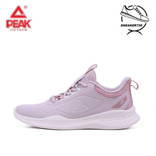 Giày chạy bộ nữ thoáng khí peak running e223098h – màu hồng phấn