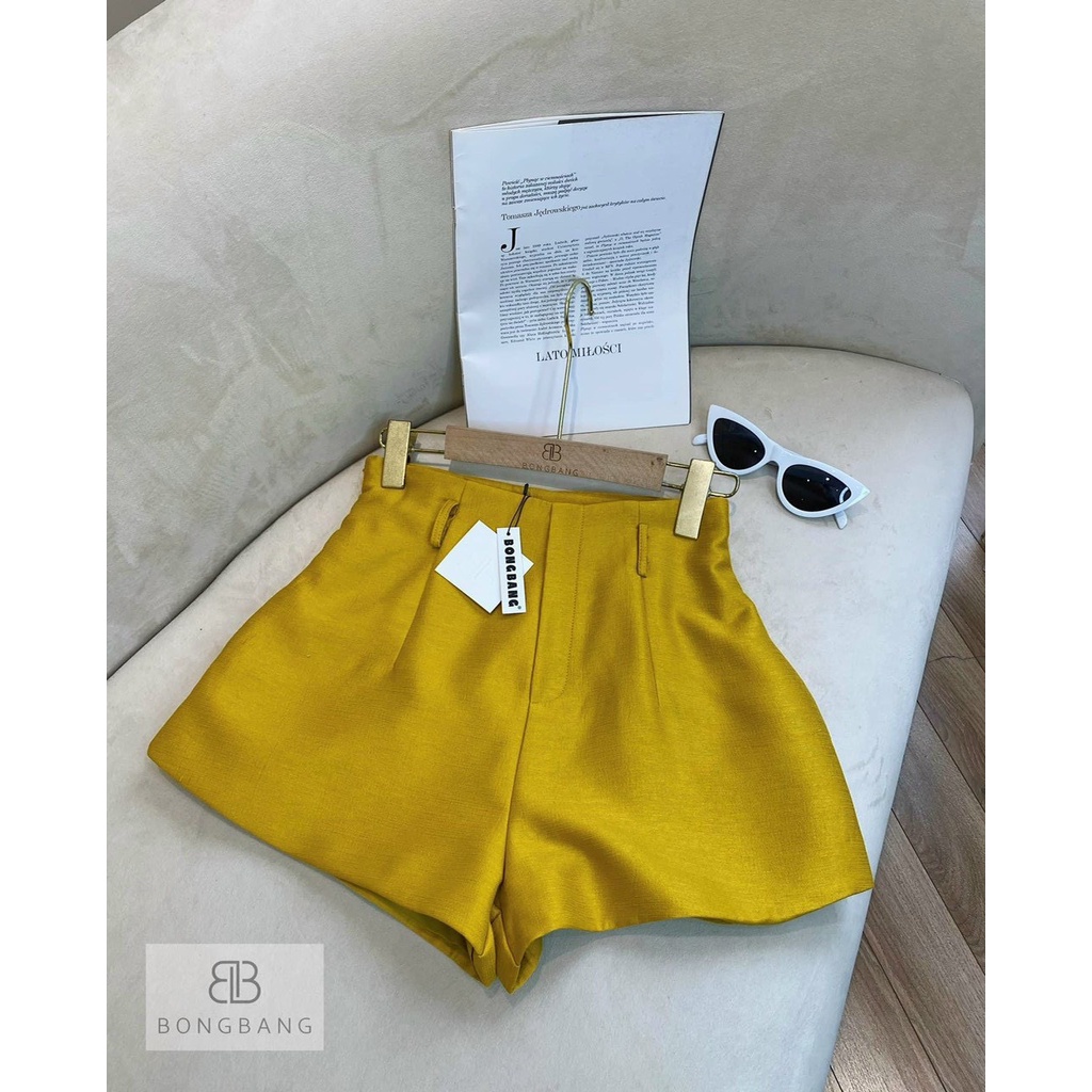 Quần Short Vải Bóng 7 màu lưng cao