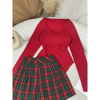 SET SHORT CARO ĐỎ ( sẵn tại shop)