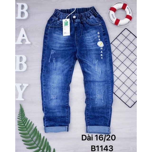 Quần jean dài cao cấp cho bé trai (size 17,18))