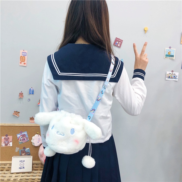 Túi Dây Rút Đeo Chéo Hình Thỏ Hoạt Hình Dễ Thương Cho Nữ