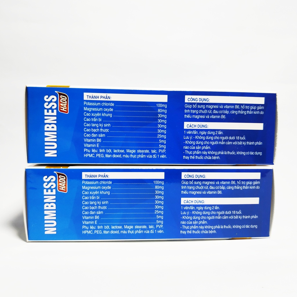 Viên Uống Giảm Co Cơ Chuột Rút, Tê Bì Chân Tay, Đau Cơ Bắp Căng Thẳng Thần Kinh - Bổ Sung Magie Vitamin B6 - Numbness