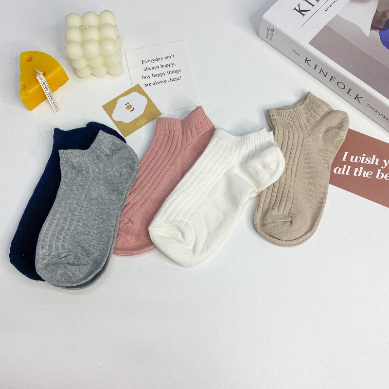 Tất vớ ngắn cổ cao qua mắt cá chất len gân đẹp krystore NC31