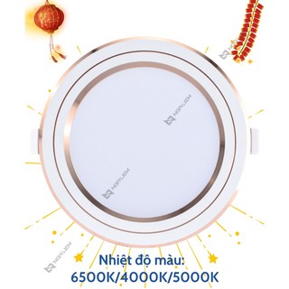Đèn LED Panel Tròn đổi màu PT05 9W/110 Rạng Đông (Viền Vàng/ Viền Bạc)