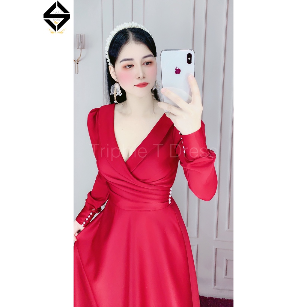 Đầm maxi cưới TRIPBLE T DRESS cho dâu xinh đi bàn nhẹ nhàng - size S/M/L - MS160Y