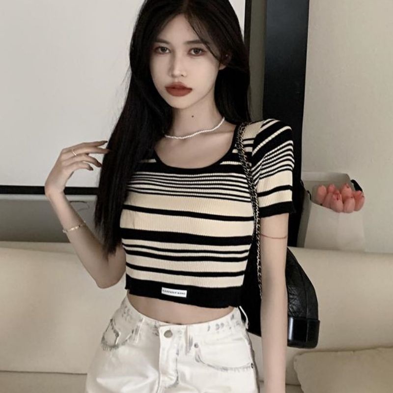 Áo len Mtg kẻ