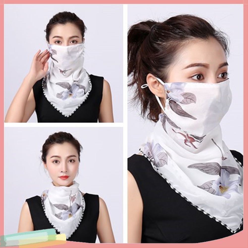 Khăn Choàng Cổ Che Mặt Chống Tia Uv In Họa Tiết Độc Đáo Hợp Thời Trang Cho Nữ