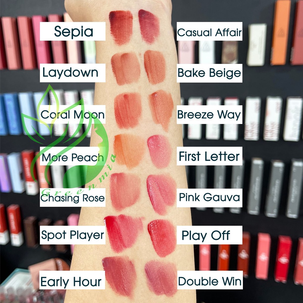 Son Kem Lì 3CE Double Wind BLUR WATER TINT - Màu Đỏ Vang 4.6g Blur Water Tint Say Đắm