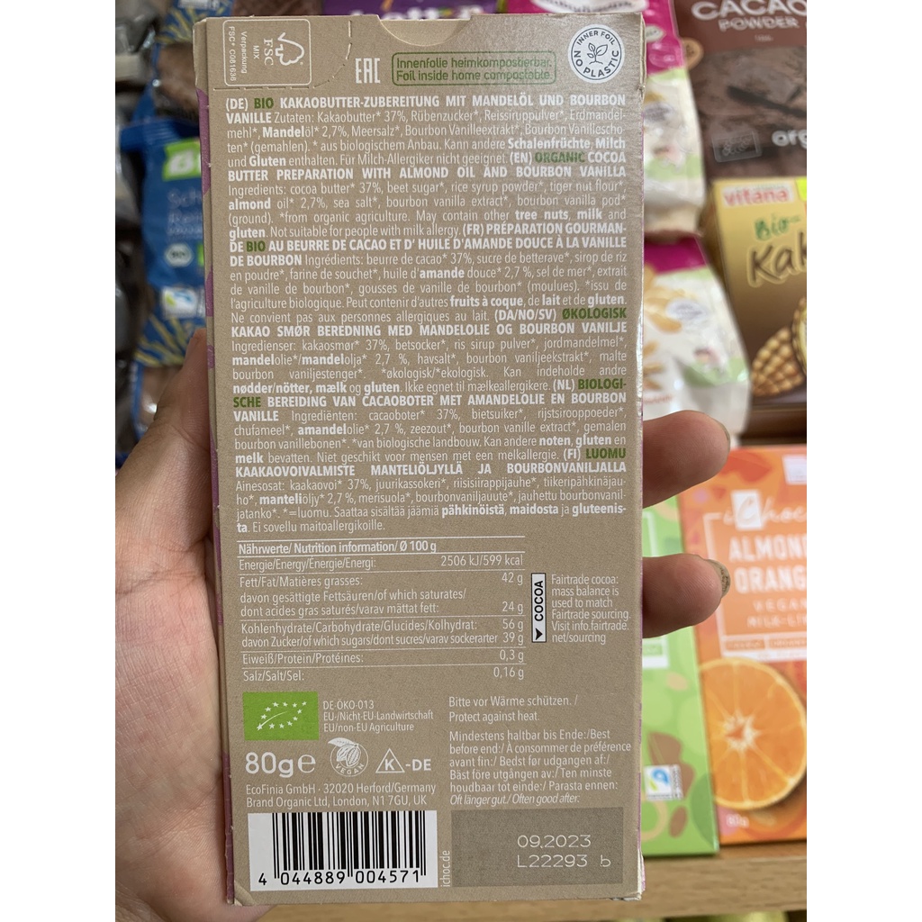 Socola hữu cơ Ichoc các vị