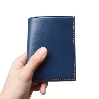 [BH 24 tháng, Hình Thật]BÓP VÍ NAM GẬP  da bò dáng đứng Nhập Khẩu Cao Cấp Chống Thấm Nước Màu xanh