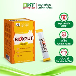 Men vi sinh BIOXGUT DHT HATAPHAR hỗ trợ tăng cường và giảm triệu chứng rối loạn tiêu hóa Hộp 30 gói x 2g