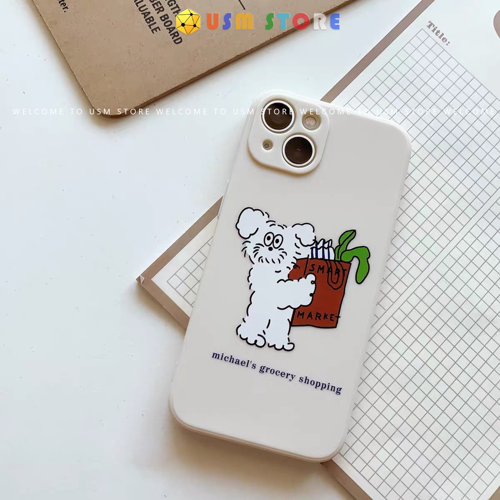 Ốp lưng iphone 6/7 P/8 P/X/Xmax /11Pro/11Promax /12Mini/12Pro/12Promax/13pro/13Promax/13mini/14 Pro/ 14, cún dễ thương