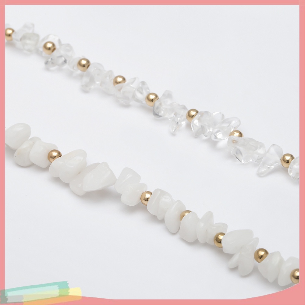 Dây Chuyền Hợp Kim Trang Trí Đá Màu Trơn Trang Trí Tua Rua Xinh Xắn Cho Nữ