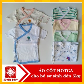 Combo 5 Áo cột dây, buộc dây tay ngắn Hotga cho bé sơ sinh dưới 5kg
