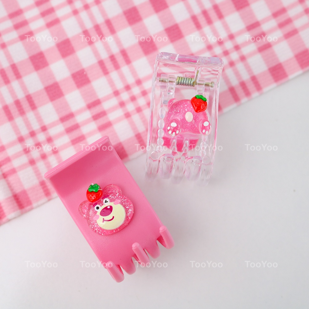 Kẹp tóc càng cua 5 răng Gấu Dâu Lotso dễ thương cute TY0331