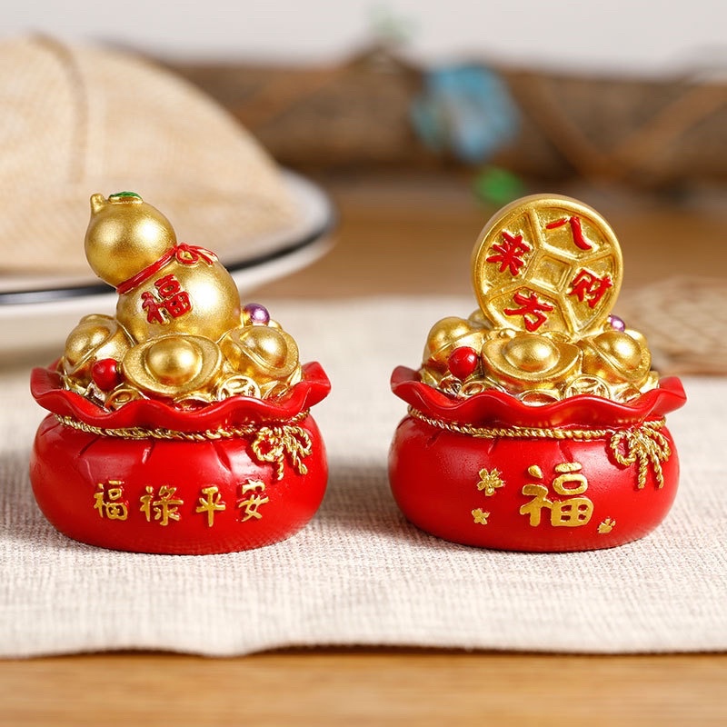 Hũ thần tài túi vàng cầu tài lộc phong thuỷ may mắn