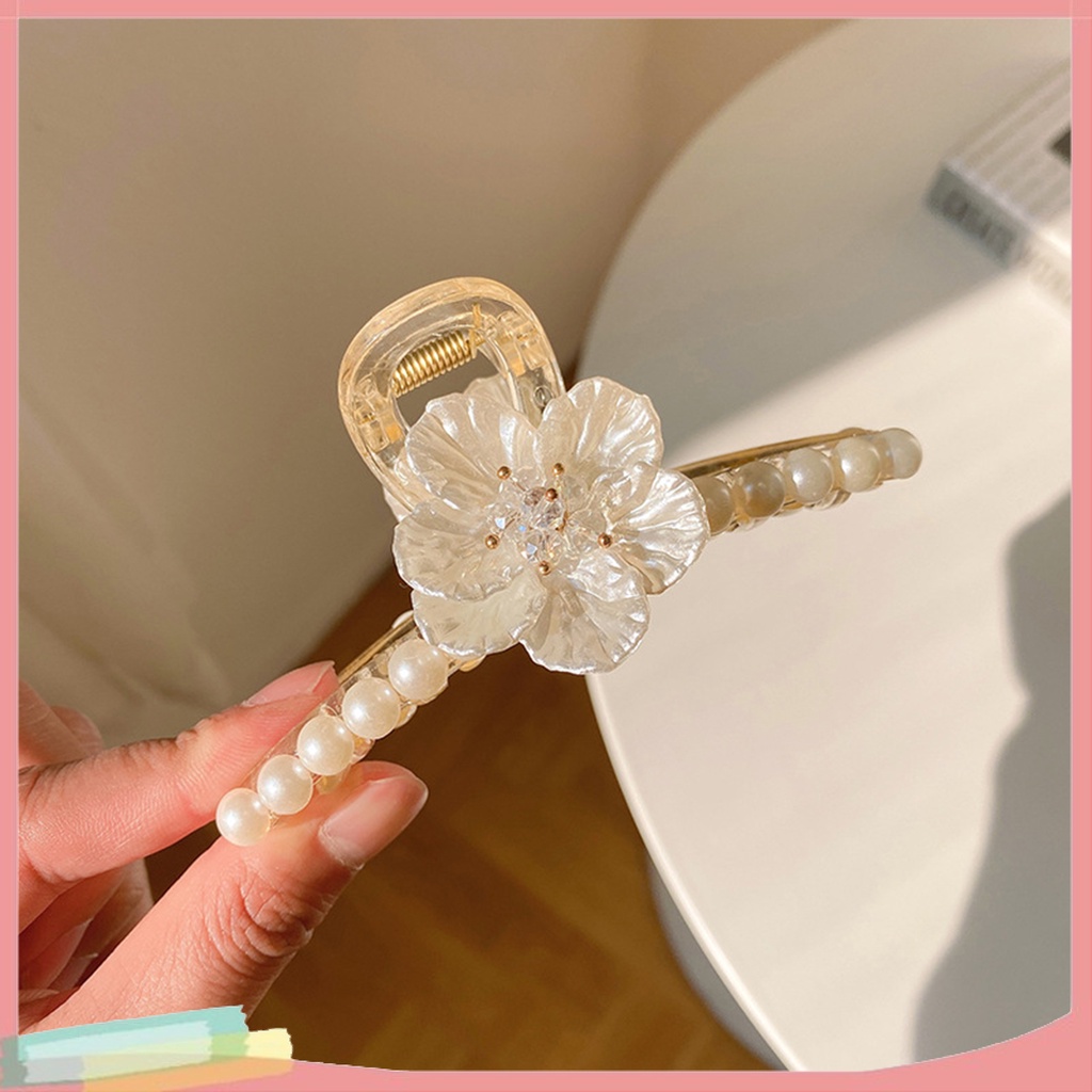 Kẹp Tóc Nữ Phối Hoa Phong Cách Thời Trang Hàn Quốc