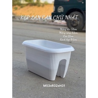 Chậu lan can hình chữ nhật nhựa ĐM