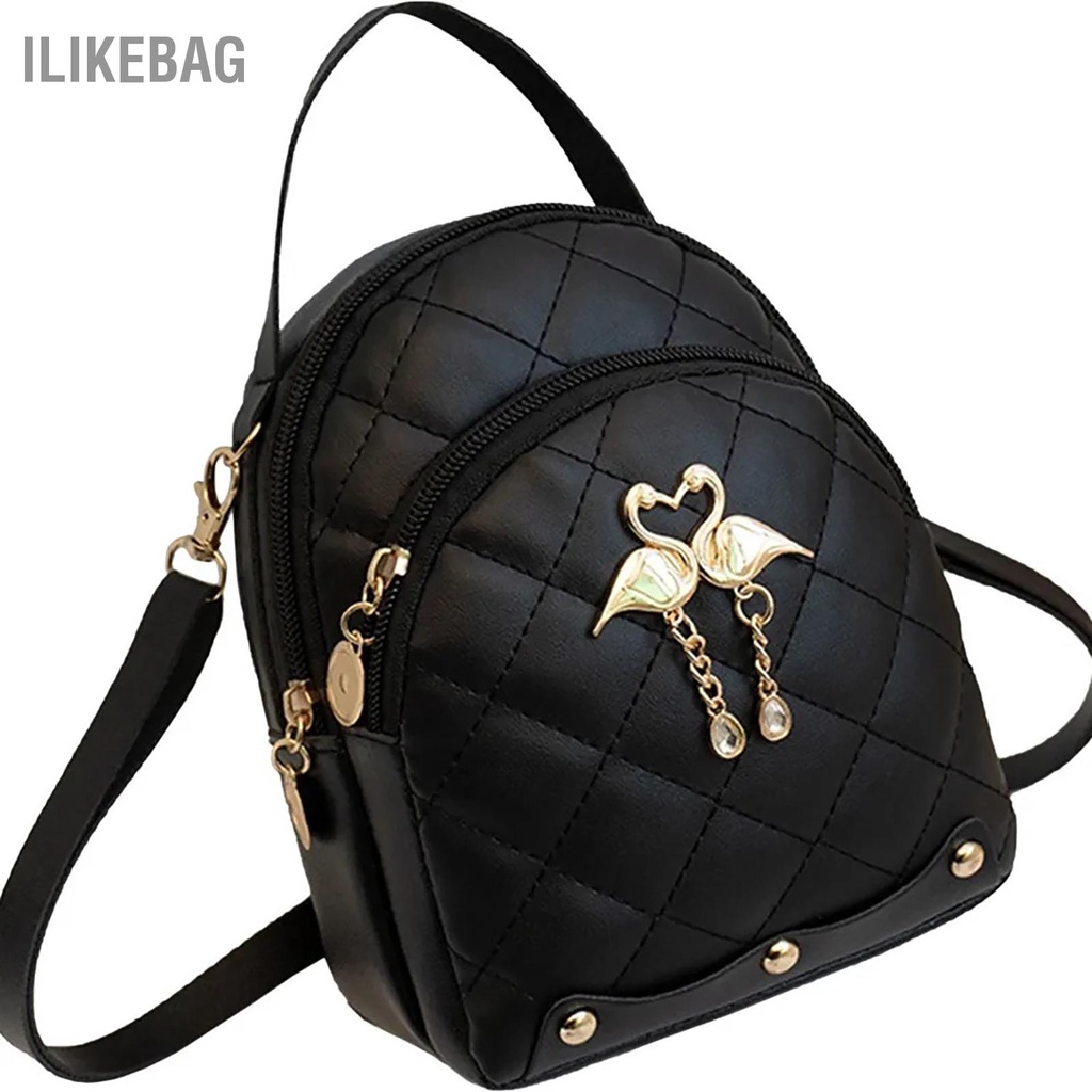 Có thể bán buôn Ba Lô Du Lịch Mini Hai Lớp Thêu Hình Thiên Nga Dễ Thương Cho Nữ Ilikebag Hàng giao ngay