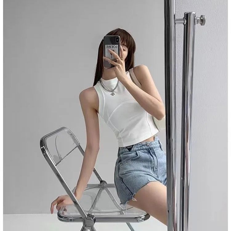 Áo Croptop Sát Nách Dáng Ôm Quyến Rũ Cho Nữ