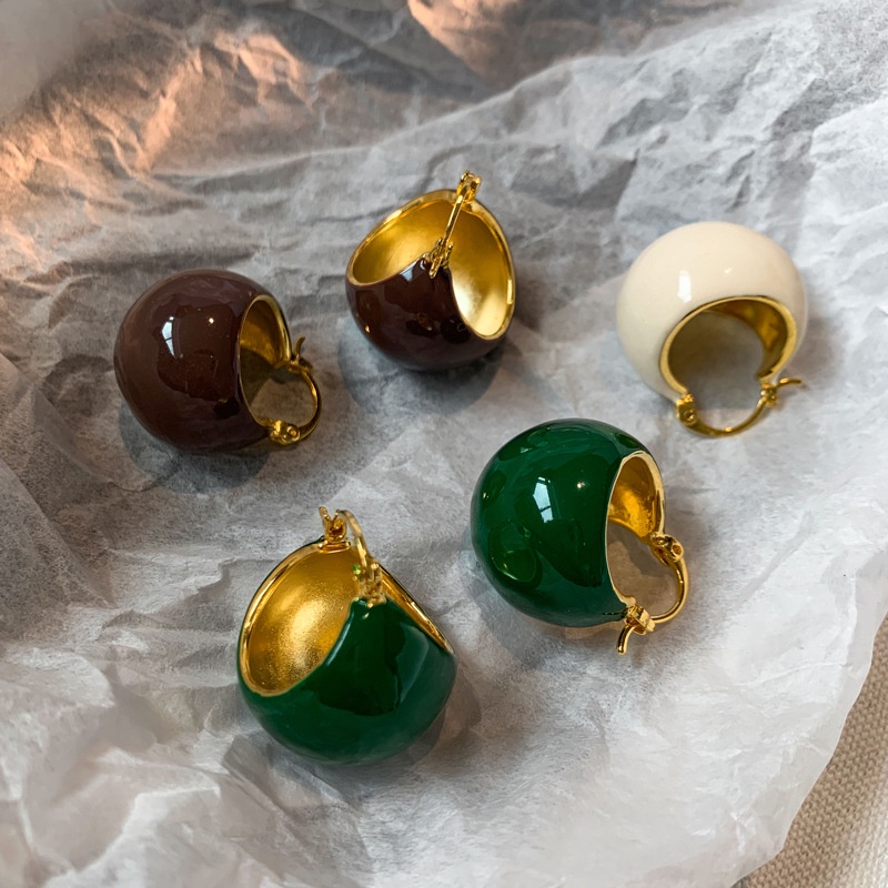 Khuyên Tai Nữ Tráng Men Sang Trọng Phong Cách Âu Mỹ