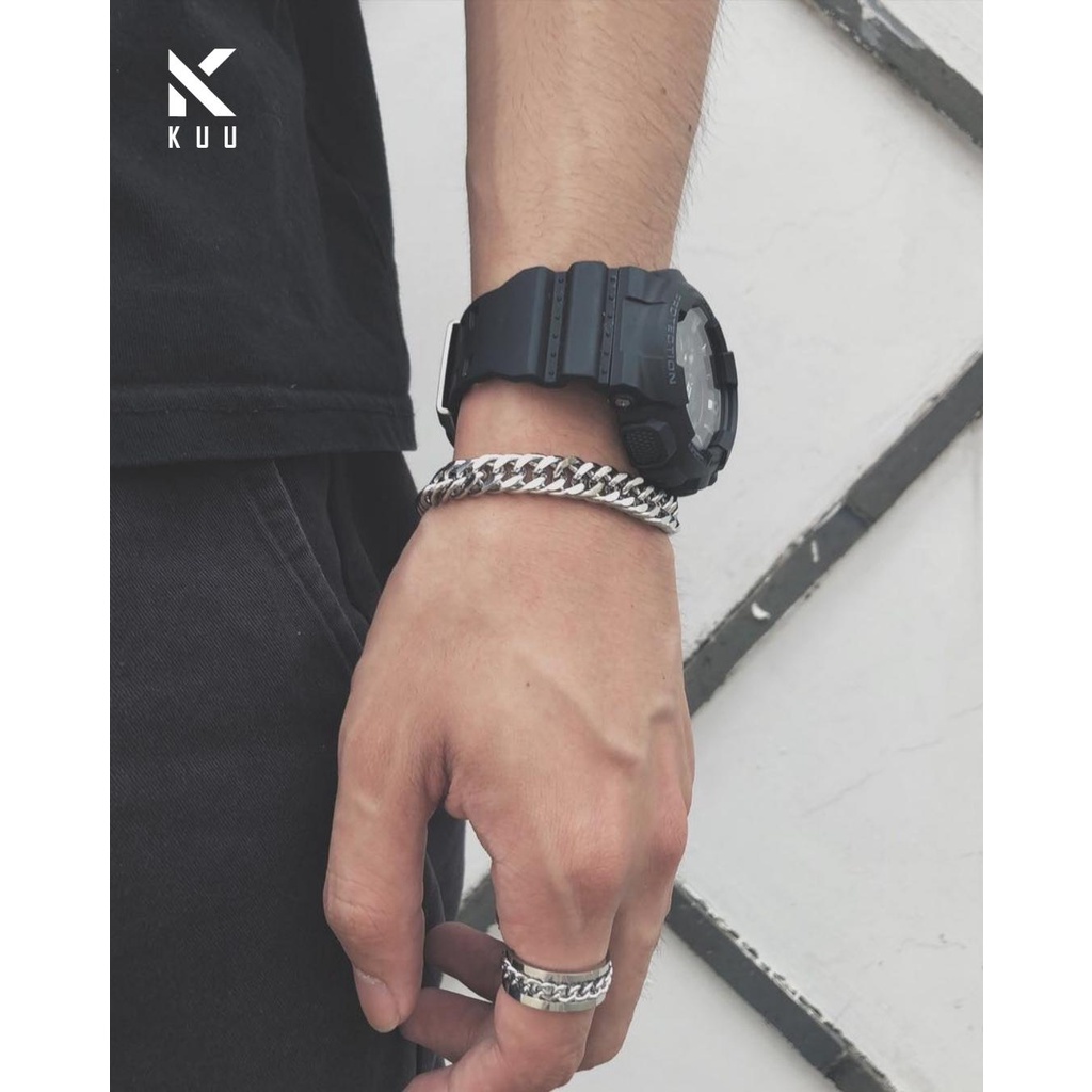 [LÌ XÌ VÒNG CỔ] Combo Nhẫn Eagle + Vòng tay TIN + Vòng cổ Xích Trơn VB - KuuClothes