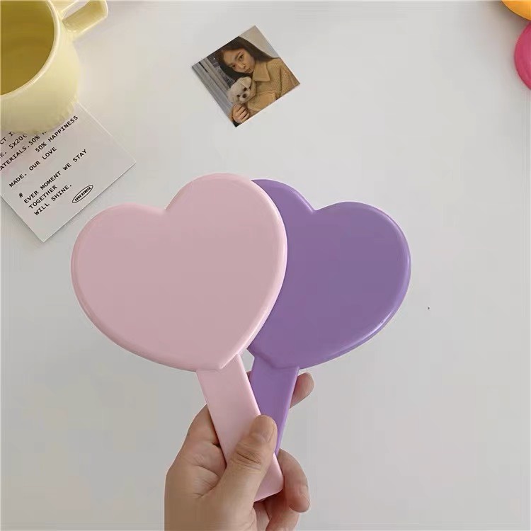 Gương Trang Điểm Cầm Tay Hình Trái Tim I Cherry You