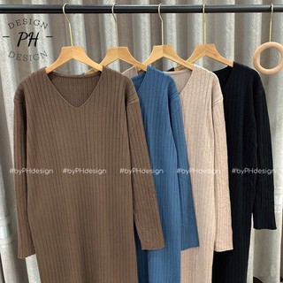Váy Len Suông cổ tim ( hàng QC ảnh thật shop chụp )