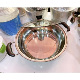 Chảo lẩu đun bếp từ 30cm dày đẹp.