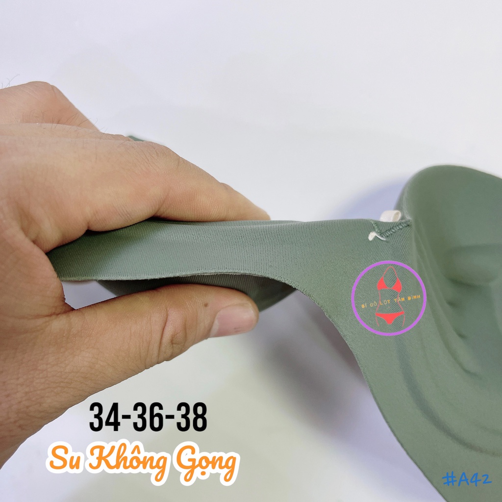 Áo ngực su không gọng cúp xéo nâng ngực đệm vừa 2.5cm size 34 36 38 (A42)