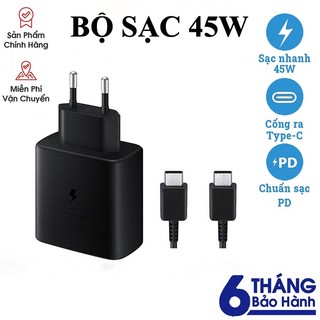 Sạc nhanh samsung 45w / bộ sạc nhanh 45w sạc siêu nhanh cho note 10 plus 5g / s20 ultra / note20 ultra - bh 6 tháng