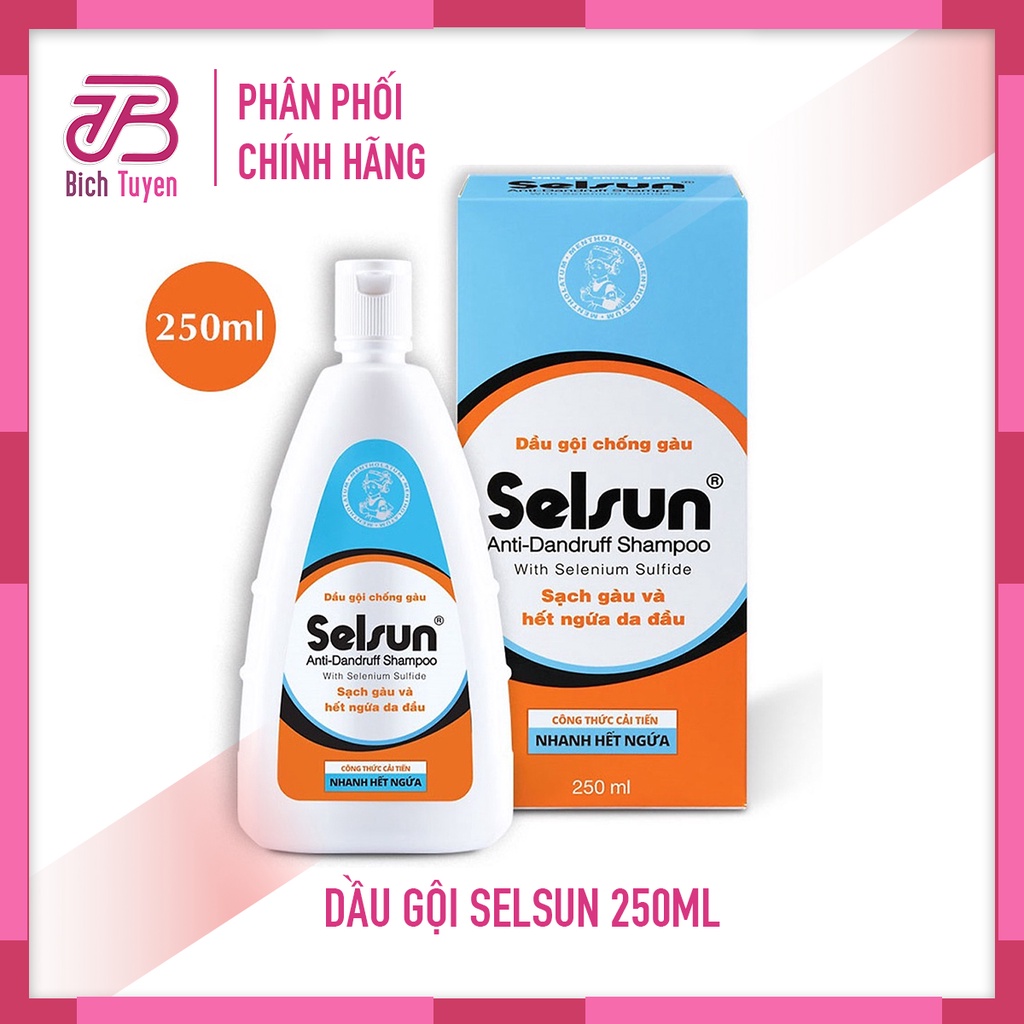Dầu Gội Ngăn Ngừa Gàu Selsun 250ml Chai Lớn Ngăn Ngừa Gàu - Làm Sạch Vảy Nấm - Ngứa Da Đầu 250ml   B