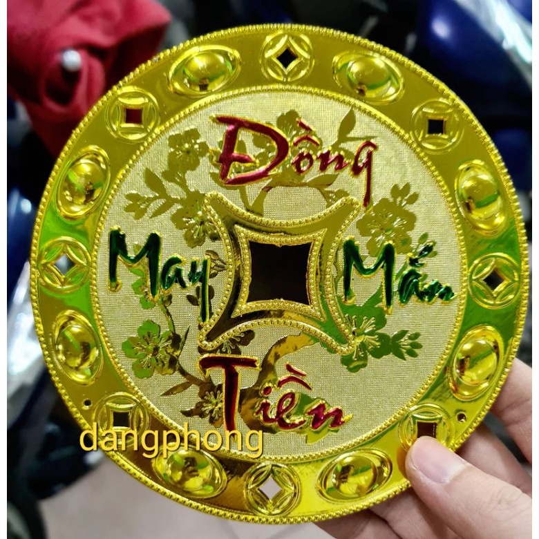 Đồng Tiền May Mắn Trang Trí Tháp Tỏi 10cm,15cm