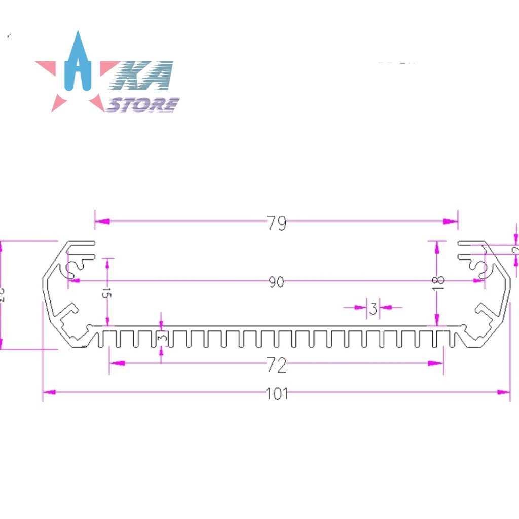 Máng đèn thuỷ sinh TS22 thẩm mĩ đẹp, tản nhiệt cực tốt!