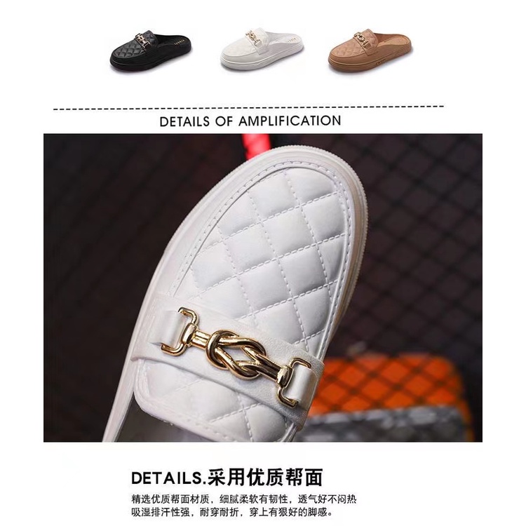 Giày Lười Đế Bằng Chống Thấm Nước Chống Trượt Phong Cách Mới